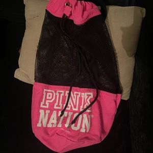 Pink Victoria Secret gym bag